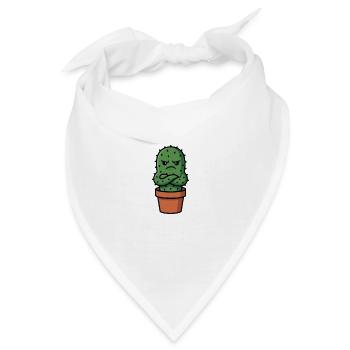 Grummeliger Kaktus im Topf - Bandana - Weiß - Vorne