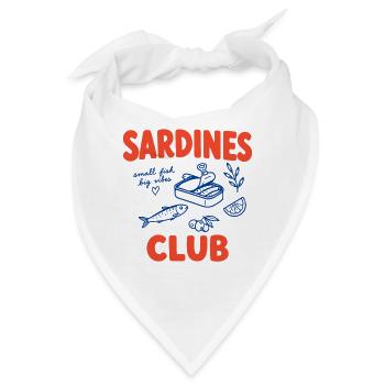 Sardines Club Design - Sardinen Angeln Fisch - Bandana - Weiß - Vorne