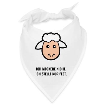Minimalistisches Schafgesicht - Bandana - Weiß - Vorne