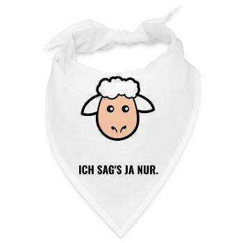 Schafgesicht Cartoon Ich sags ja nur - Bandana - Weiß - Vorne