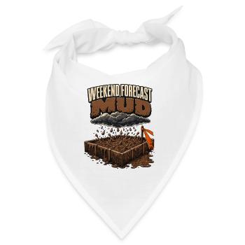 Mud Run Hindernisgrube, Wochenendvorhersage Schlamm - Bandana - Weiß - Vorne