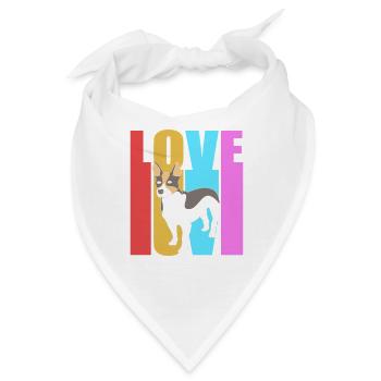 Rat Terrier - Bandana - Weiß - Vorne