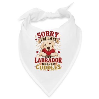 Yellow Labrador Cuddles Shirt - Bandana - Weiß - Vorne