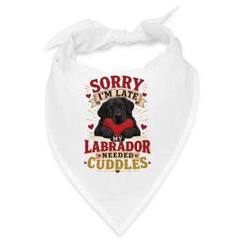 Black Labrador Cuddles Shirt - Bandana - Weiß - Vorne