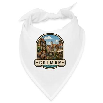 Colmar Altstadt Urlaub Europa Kanal Kolonialstil - Bandana - Weiß - Vorne