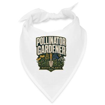 Bestäuber-Gärtner Einheimische Pflanzen Gartenliebhaber - Bandana - Weiß - Vorne