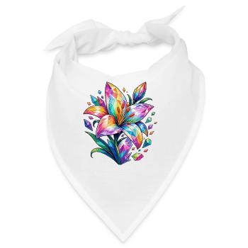 Kristallblume Farbpalette - Bandana - Weiß - Vorne