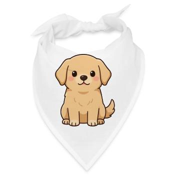 Golden Retriever Hundebaby Welpe Geschenk Geburt - Bandana - Weiß - Vorne