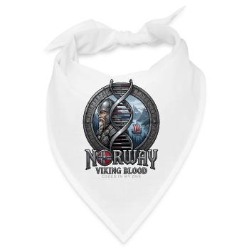 Norway Viking Blood – DNA der Wikinger - Bandana - Weiß - Vorne