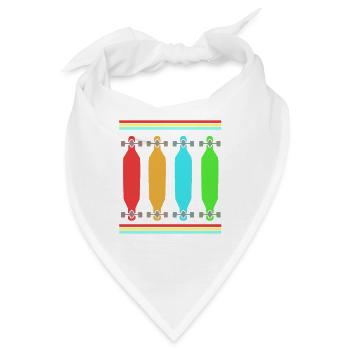 Longboard Longboarder Longboarding - Bandana - Weiß - Vorne