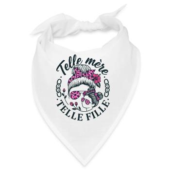 Wie Mutter, so Tochter, Leopardenbrötchen, - Bandana - Weiß - Vorne