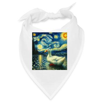 Pekingente Starry Night - Bandana - Weiß - Vorne