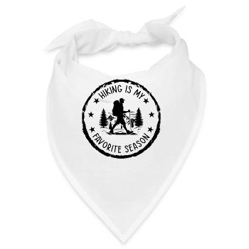 Hiking Is My Favorite Season - Mountain Hiking - Bandana - Weiß - Vorne