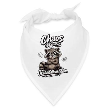 Chaos Organisationssystem Waschbär Shirt - Bandana - Weiß - Vorne