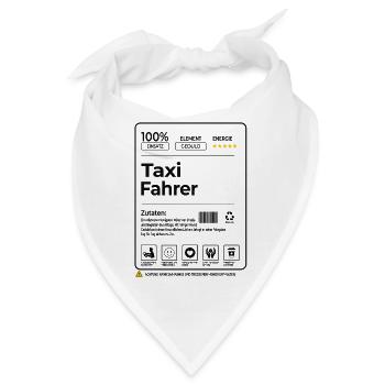 Taxifahrer – 100 % Erfahrung & Geduld - Bandana - Weiß - Vorne