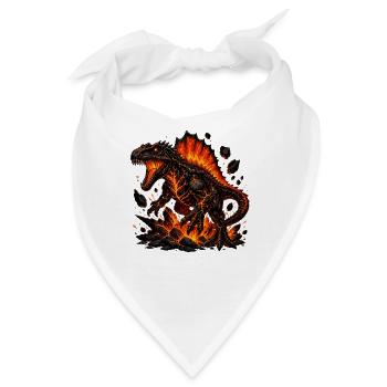 Lava Dinosaurier Inferno - Bandana - Weiß - Vorne