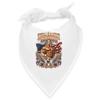 Erklärung von Papa Ben Franklin Lustiger 4. Juli - Bandana - Weiß - Vorne