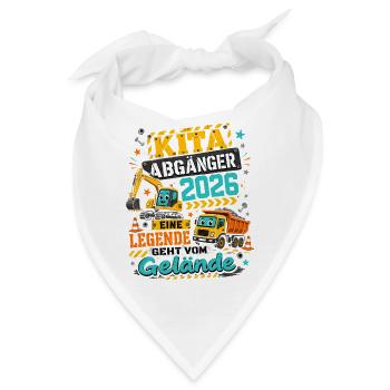 Kita Abgänger 2026 Baustellenlegende - Bandana - Weiß - Vorne