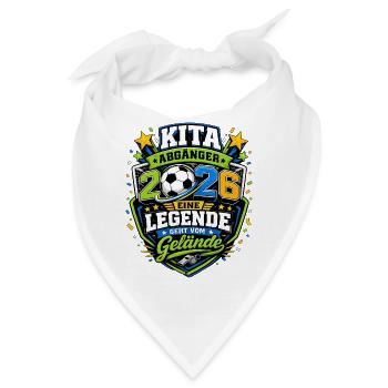 Kita Abgänger 2026 Fußballlegende - Bandana - Weiß - Vorne
