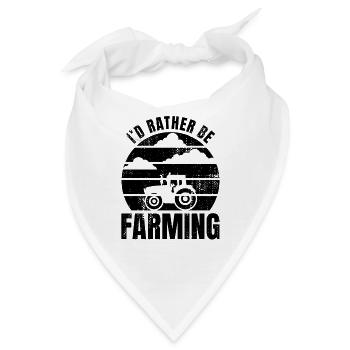 Lustiger Bauern Spruch - Bandana - Weiß - Vorne