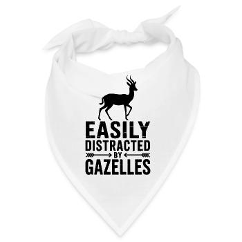 Gazelle Sprüche Gazellen Lustiges Gazelle Geschenk - Bandana - Weiß - Vorne