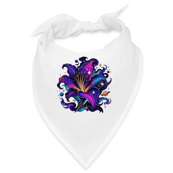 Kosmische Blumenexplosion - Bandana - Weiß - Vorne