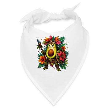 Avocado Krieger im Tropenwald - Bandana - Weiß - Vorne