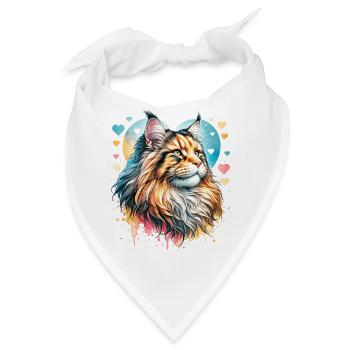 Maine Coon - Bandana - Weiß - Vorne