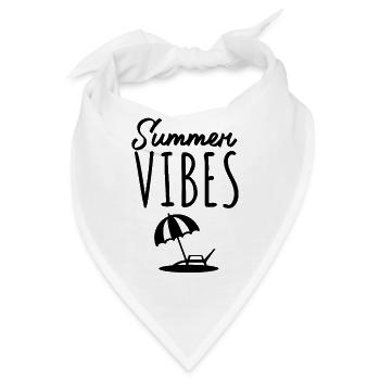 Summer Vibes für Strand und Urlaub - Bandana - Weiß - Vorne
