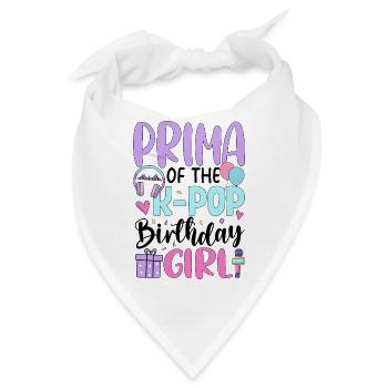 Prima of The K Pop Birthday Girl - Bandana - Weiß - Vorne