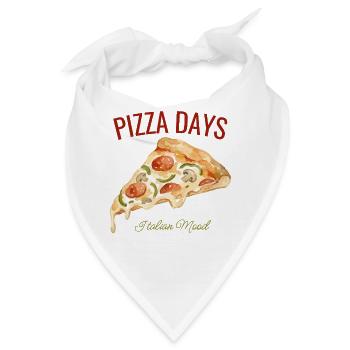 Pizza Days – Für echte Pizzafans - Bandana - Weiß - Vorne