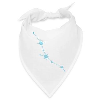 Stierstern Sternbild Sternzeichen Pastellblau - Bandana - Weiß - Vorne