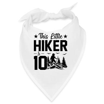 Hiking Kids 10th Birthday Mountain Hiking Kids - Bandana - Weiß - Vorne