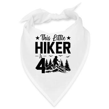 Hiking Kids 4th Birthday Mountain Hiking Kids - Bandana - Weiß - Vorne