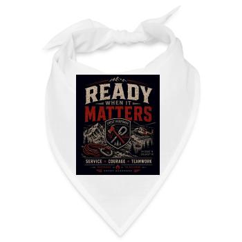 Bergrettung & Rettungshubschrauber Design - Bandana - Weiß - Vorne