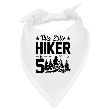 Hiking Kids 5th Birthday Mountain Hiking Kids - Bandana - Weiß - Vorne