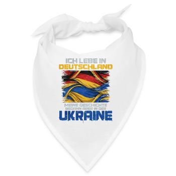 Deutschland liebt Ukraine Flagge - Bandana - Weiß - Vorne