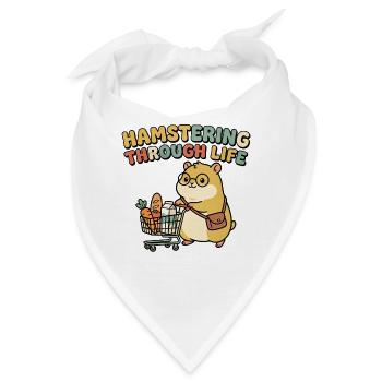 Hamster Einkauf  - Bandana - Weiß - Vorne