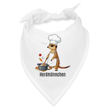 Herdmännchen Koch Gastronomie Beikoch Lustig  - Bandana - Weiß - Vorne