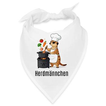 Herdmännchen Koch Gastronomie Beikoch Lustig  - Bandana - Weiß - Vorne
