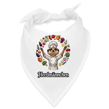 Herdmännchen Koch Gastronomie Beikoch Lustig  - Bandana - Weiß - Vorne
