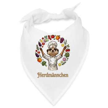 Herdmännchen Koch Gastronomie Beikoch Lustig  - Bandana - Weiß - Vorne