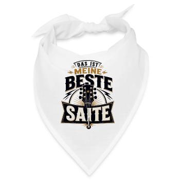 Gitarre - Das ist meine beste Saite - Bandana - Weiß - Vorne