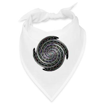 Farbwirbel Vortex Spiral - Bandana - Weiß - Vorne