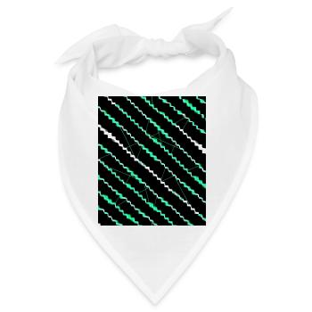 Neon Zickzackstreifen Muster - Bandana - Weiß - Vorne