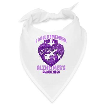 Ich erinnere mich für dich – Alzheimer-Aufklärung - Bandana - Weiß - Vorne