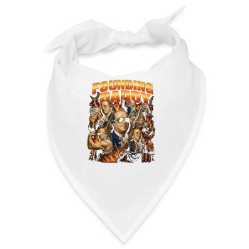 Gründervater Ben Franklin, 4. Juli - Bandana - Weiß - Vorne