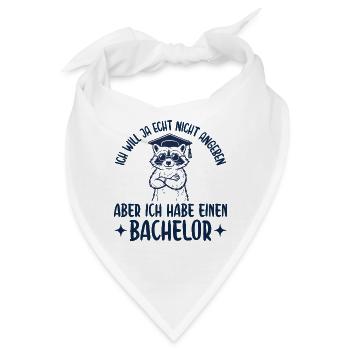 Bachelortitel Will ja nicht angeben Abschluss - Bandana - Weiß - Vorne
