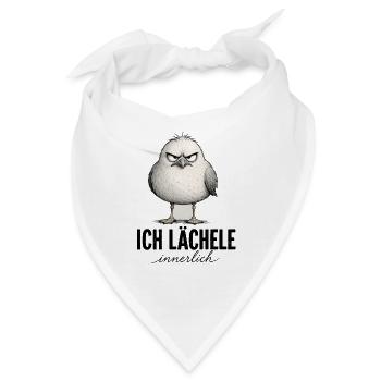  Ich Lächele Innerlich Lustiger Mürrischer Vogel - Bandana - Weiß - Vorne