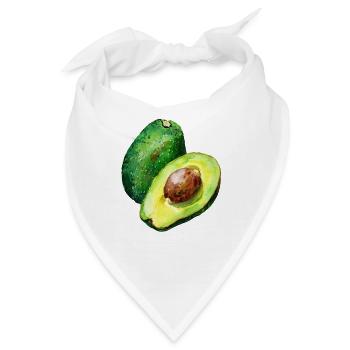 Frische Avocado - Bandana - Weiß - Vorne